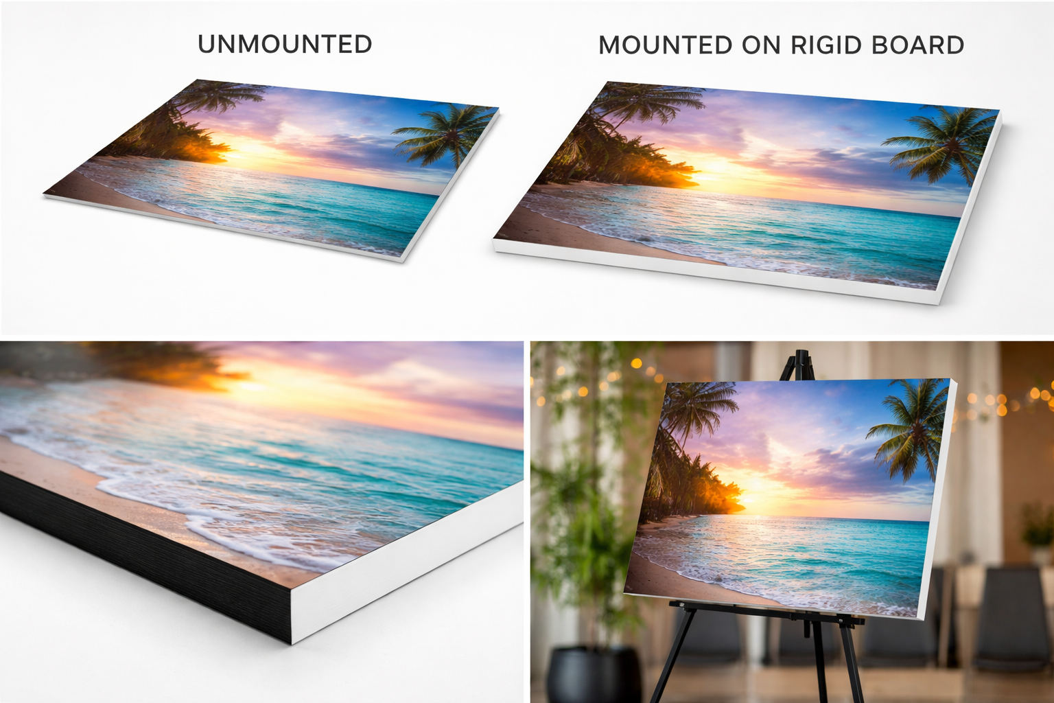 Poster Print Mounting (Rigid Board)