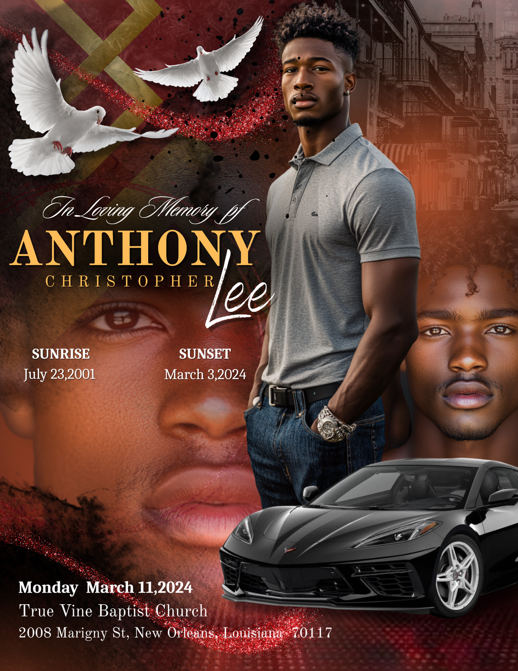 Funeral Program Design – Digital File (Print-Ready PDF)